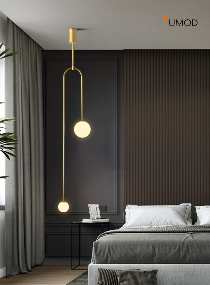 Ragnar | Nordic Glass Dual Ball Pendant Creative Lighting