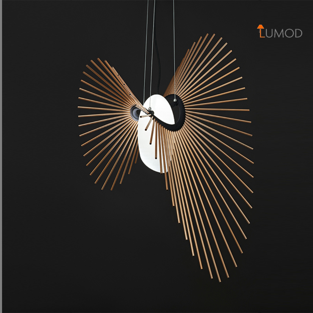 Remy | Artistic Multiple Rods LED Glass Ball Pendant