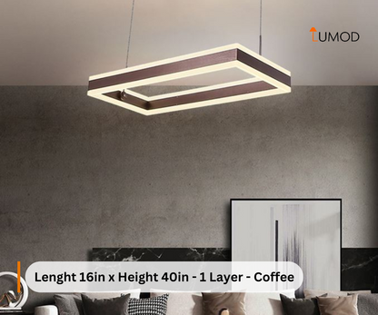 Nora | Sleek Modern LED Rectangle Pendant Light