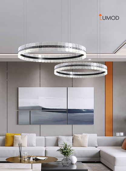 Willow | Luxury Circle Acrylic Ring Chandelier