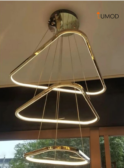 Romeo | Gold Triangular Style LED Light Fixture