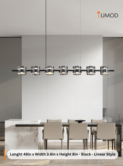 Vera | Luxurious Glass Hanging Light Fixture