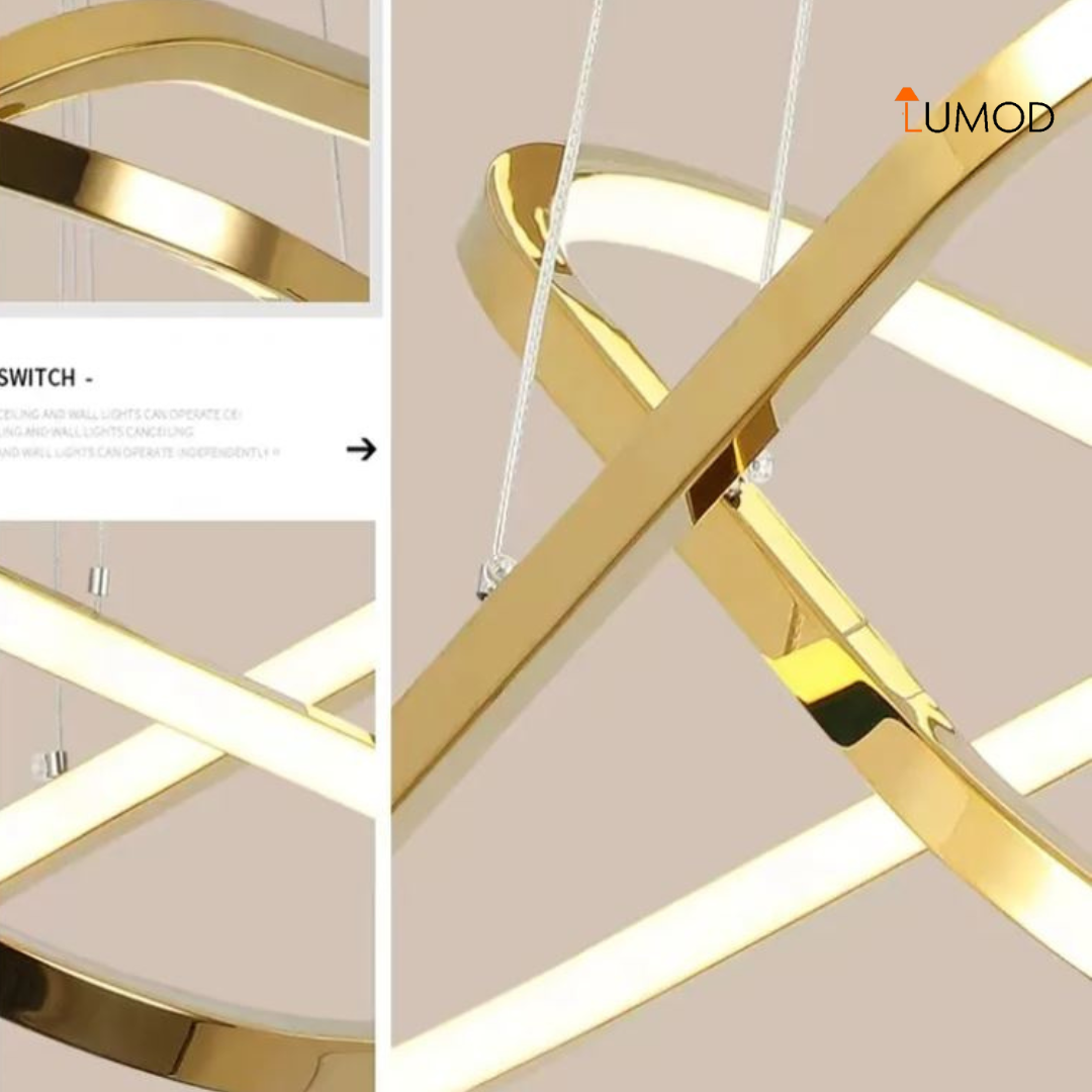 Romeo | Gold Triangular Style LED Light Fixture