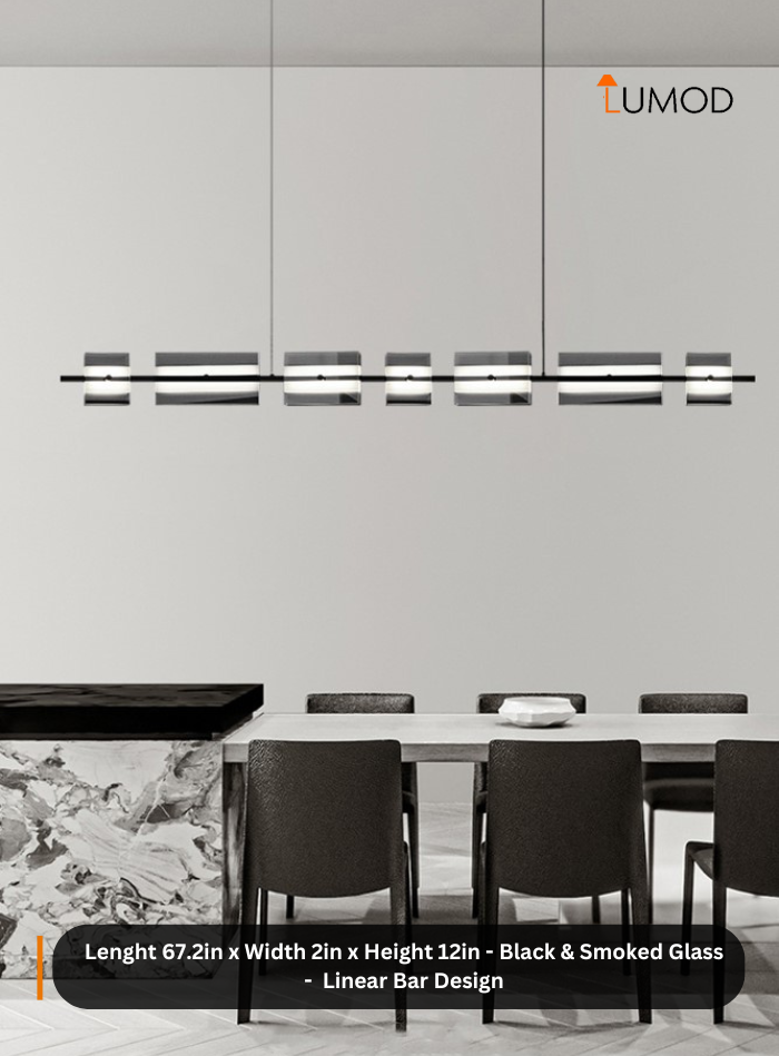Saxton | Industrial Black Multiple Rectangular Hanging Light