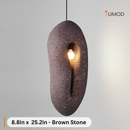 Kalini | Textured Stone Unique Pendant Light