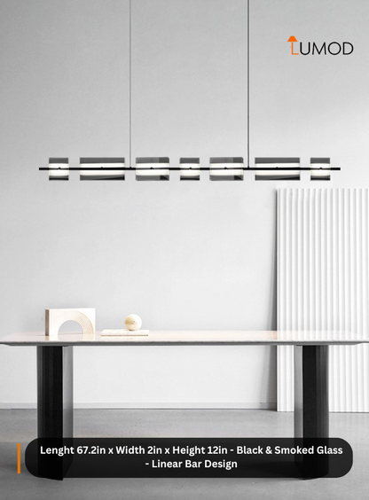 Saxton | Industrial Black Multiple Rectangular Hanging Light