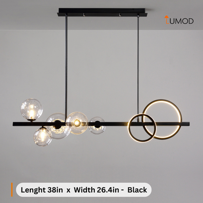 Maximus | Industrial Style Glass Ball Chandelier