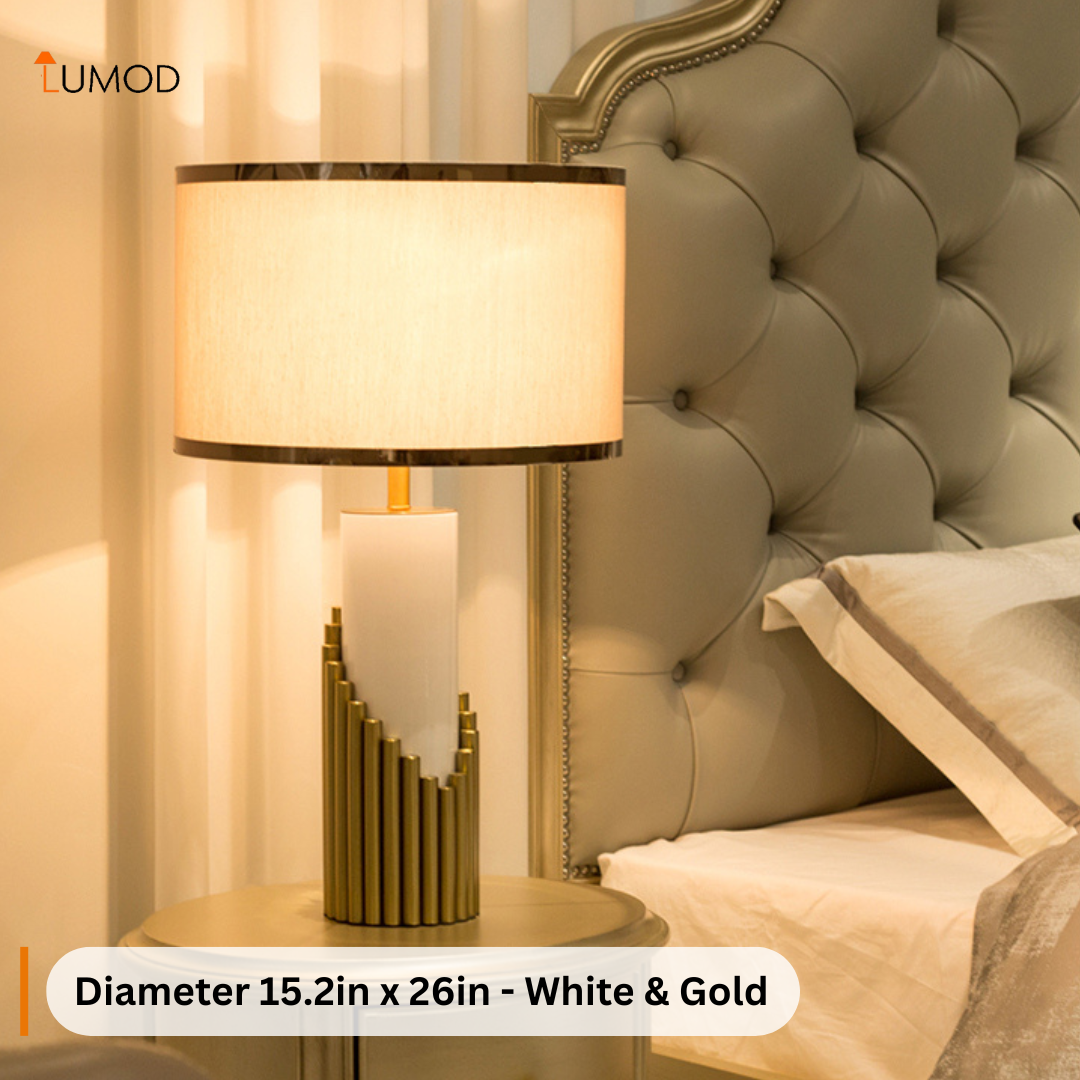 Isla | Luxury Gold Base Bedside Table Lamp