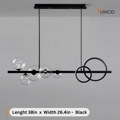 Maximus | Industrial Style Glass Ball Chandelier